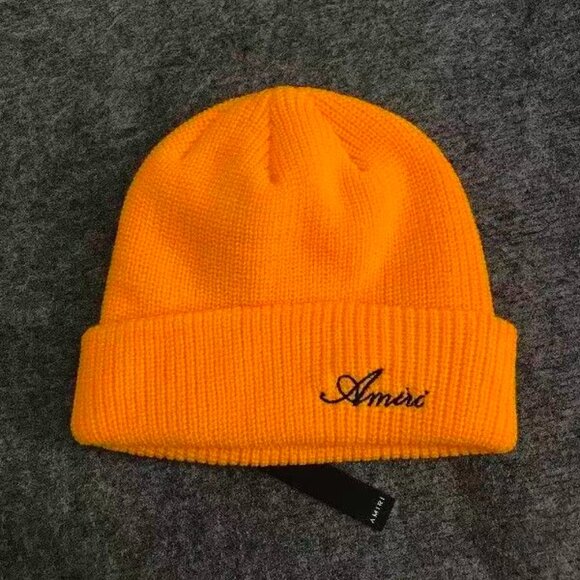 AMIRI  LETTER BEANIE Orange - Picture 1 of 3